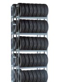 STARTER | 80 Tire Double Row Automotive Storage Shelving | 5 Shelves